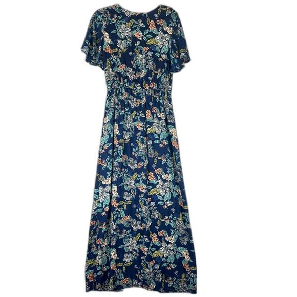 Angie Floral Maxi Romper Dress Size Medium NWT V-Neck Navy Blue Festival Concert - Picture 2 of 8